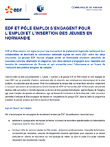 Téléchargez le document CP_EDF_Pole_emploi_partenaires_emploi_en_Normandie(pdf, 186.46 KB) (Nouvelle fenêtre)
