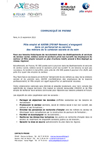 Téléchargez le document 149x210_20220915---CP---Pôle-emploi-et-AXESS-(FEHAP-Nexem)-s’engagent-dans-un-partenariat-au-service-des-métiers-de-la-cohésion-sociale-et-du-soin-1.jpg(pdf, 708.48 KB) (Nouvelle fenêtre)