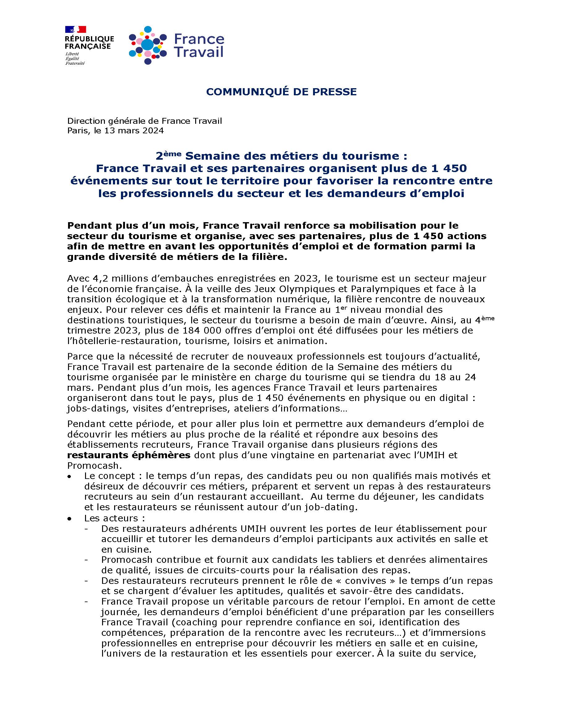 Téléchargez le document 20240313 - FRANCE TRAVAIL - CP - Semaine des métiers du tourisme rev DDSE_Page_1.jpg(pdf, 493.59 KB) (Nouvelle fenêtre)