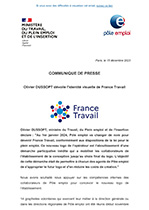 Téléchargez le document COMMUNIQUE-DE-PRESSE_Olivier-DUSSOPT-dévoile-l'identité-visuelle-de-France-Travail-1.jpg(pdf, 477.95 KB) (Nouvelle fenêtre)